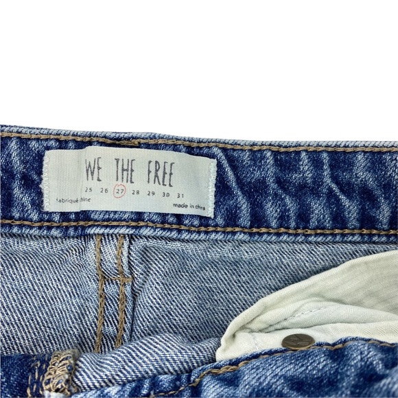 We The Free People Zip It Up Denim Mini Skirt Size 27/4 - Picture 7 of 9